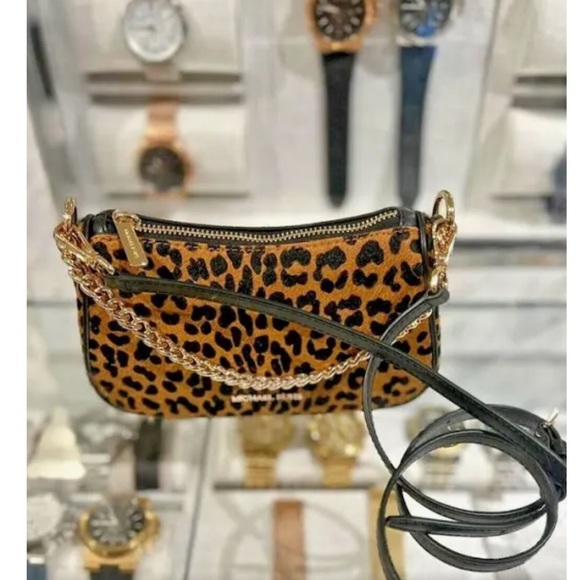 Michael Kors Carmela Oxblood multi small Pouchette NWT - Picture 1 of 12